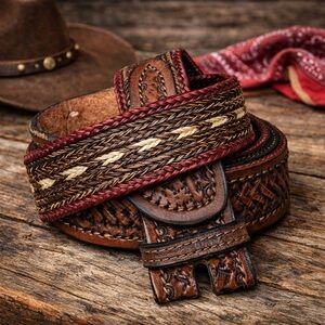 Hand Braided Horsehair Western Belt Size 36 Colorado Horsehair Handmade Cowboy